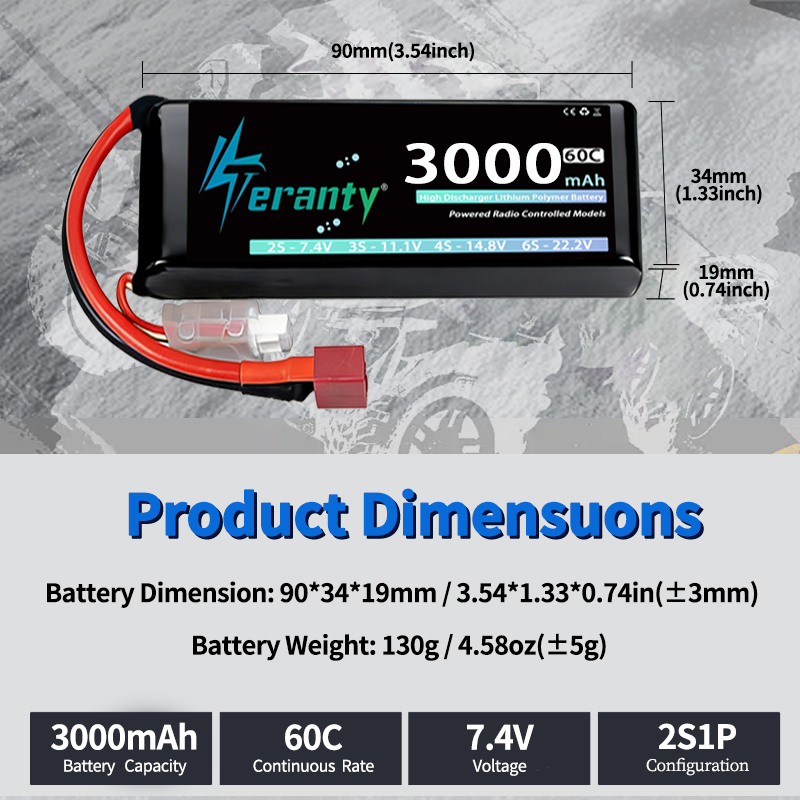 TERANTY 2S 3000mAh Lipo Batter - Rc Hobby & Maskinservice I Eskilstuna review and price