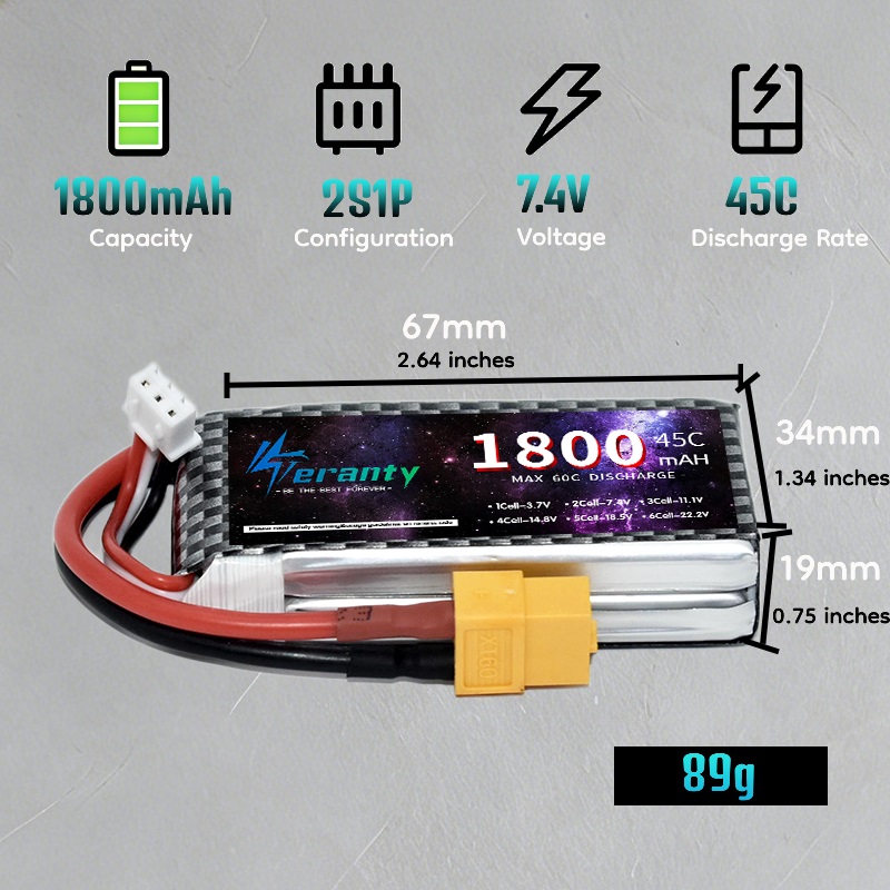 TERANTY 2S 3S 4S 1800mAh Lipo  - Lipo Battery 4S review and price