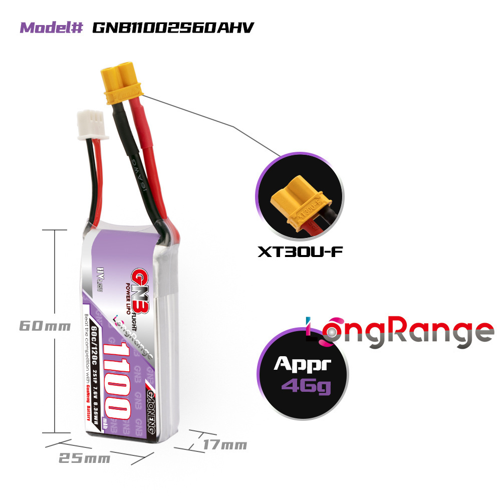 GNB 1100mAh 2S 3S 4S 6S 60C/12 - Lipo Battery 4S review and price