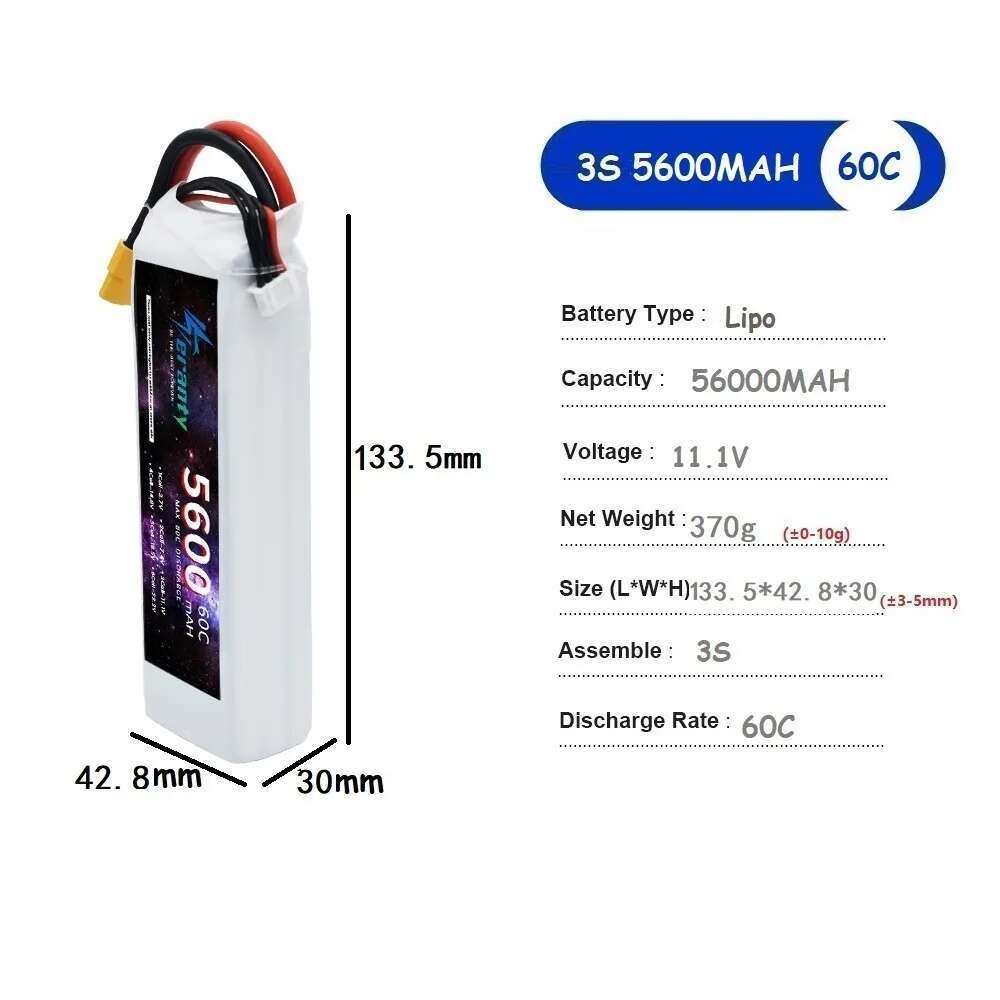 TERANTY 5600MAH 60C 2S 3S 4S 6 - Lipo Battery 4S review and price