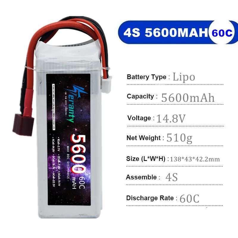 TERANTY 5600MAH 60C 2S 3S 4S 6 - Lipo Battery 4S review and price